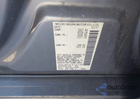 2018 Nissan Altima 2.5 Sl from USA, damaged, VIN 1N4AL3AP1JC175730